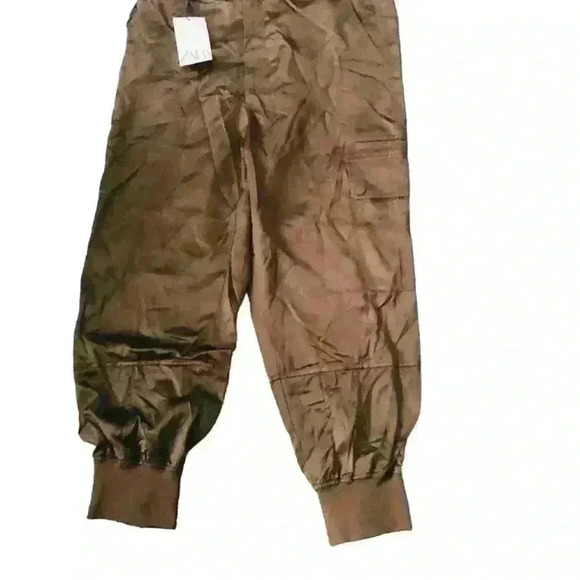 Pants - Zara dark green cargo pants